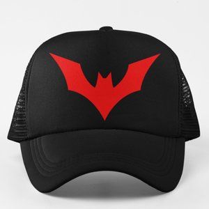 NEW Batman Beyond Big Logo Foam Trucker Mesh Snapback Hat BLACK